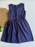 Vestido Infantil Azul Marinho Liso - Jujuba Kids
