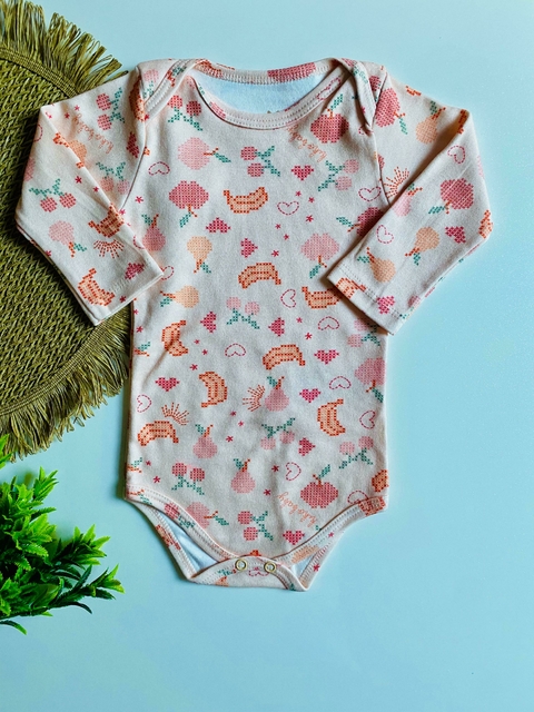 Body Bebê Menina Manga Longa - Kiko Baby