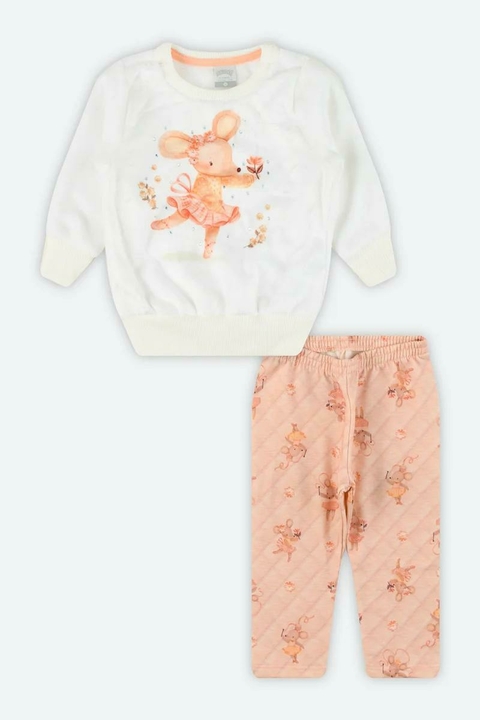 Conjunto Bebê Menina Blusão em Pelo Fluffly - Alakazoo