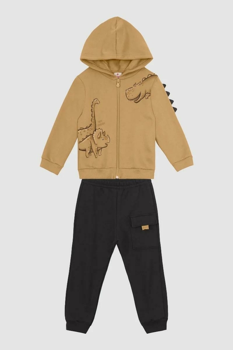 Conjunto Jaqueta Moletom Infantil Menino Dinos - Brandili