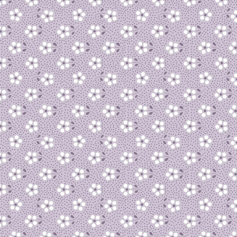 Tecido Tricoline 100% algodão - Mini Primavera lilas - 50cm x 1,50m - comprar online