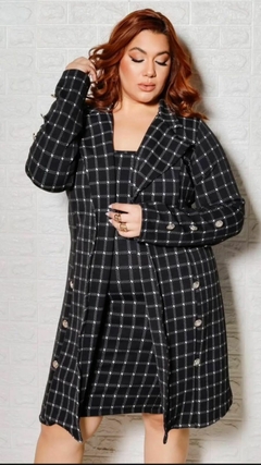 VESTIDO COM CASACO XADREZ - comprar online