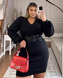 VESTIDO TRICÔ MANGA BUFANTE - comprar online