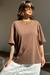 T-SHIRT OVERSIZED CHOCOLATE - LISA MARROM - loja online