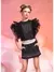 SHORT SAIA MOLETOM CRISTAIS PRETO PERFUMARIA - comprar online