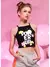 BLUSA ALÇA CANELADA PRETA POWER UP PERFUMARIA - comprar online