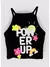 BLUSA ALÇA CANELADA PRETA POWER UP PERFUMARIA na internet
