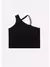 CROPPED CANELADA PRETA COM PEDRARIA PERFUMARIA - Zóti Kids Moda Infantil