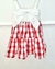VESTIDO LAISE C XADREZ VERMELHO MOMI - comprar online