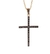 Pingente Cruz com Diamantes Negros