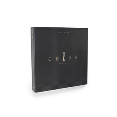 Box Chess 203 A.C. com design elegante em formato de livro. Perfeito para decoração e amantes do xadrez. Estilo sofisticado e minimalista.