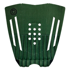 Deck Bully’s Pro Model Trekinho verde musgo com kicktail alto e design antiderrapante, garantindo aderência e performance nas ondas.