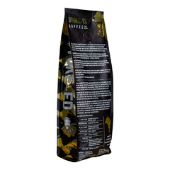 Embalagem do Café Stoke-Ed Torrado e Moído 250g, destacando informações sobre origem e características do produto.