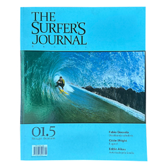 Capa da revista The Surfer's Journal Brasil 01.5 com surfista entubado em onda perfeita. Destaques para Fabio Gouveia, Ozzie Wright e Eddie Aikau.