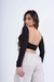 cropped costas nua manga longa