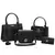 Imagem do Kit Bolsas Feminina 4 Peças, Grande, Média, Pequena, Carteira ! transversal Santorini Handbag