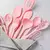 Kit Utensílios de Cozinha Jogo Completo 19 Peças Rosa - Bralely