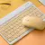 Teclado Sem Fio Bluetooth Recarregável Com Mouse - AMARELO - comprar online