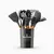 Kit Utensílios Cozinha 12 Peças Silicone Antiaderente - CINZ