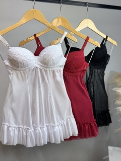 CAMISOLA COM BOJO EM TULE E RENDA DELLANDREA (CDEB) na internet