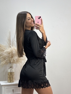 ROBE EM MICROFIBRA E RENDA DELLANDREA - comprar online