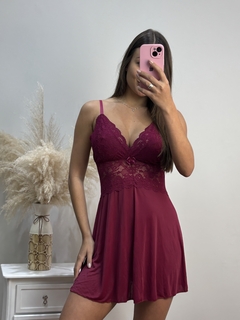 Camisola sem bojo em liganete e renda Dellandrea - comprar online