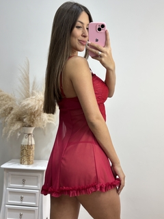CAMISOLA SEM BOJO EM TULE E RENDA DELLANDREA (CDB) - Dellandrea Moda Íntima