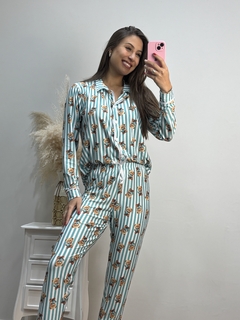 Imagem do PIJAMA DE INVERNO FEMININO AMERICANO ESTAMPA DIGITAL