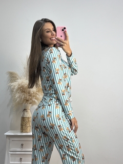 PIJAMA DE INVERNO FEMININO AMERICANO ESTAMPA DIGITAL - comprar online