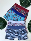 Kit 2 cueca infantil estampada de algodão