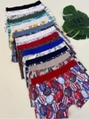Kit 2 cuecas boxer estampada adulto de microfibra