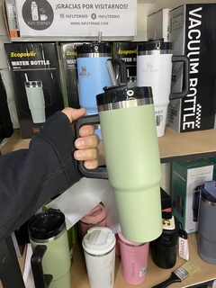 Vaso térmico premium con sorbete y manija 900ml - Infutermo