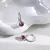 2023 novo vermelho redondo espumante argola brinco coração halo pingente colli na internet