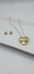 Conjunto Colar e Brinco Coração