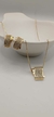 Conjunto Colar e Brinco Quadrado Cravejado