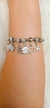 Pulseira Cordão Berloque com 6 Berloques Banho Ródio Branco - comprar online