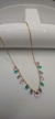 Colar Com Pedras Rosa/Roxo/Verde - comprar online