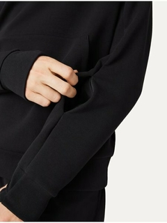 Moletom Lacoste Stretch All Black Todo Preto Croco em Silicone