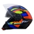 Capacete FW3 X Open Up FOX C/ Óculos 58 Laranja Amarelo Azul