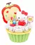 HELLO KTTY FIGURA 18CM CUPCAKE - Arco Iris