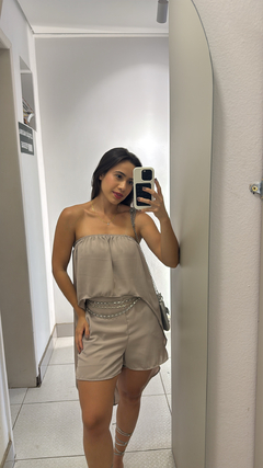 Imagem do Conjunto short + túnica tomara que caia