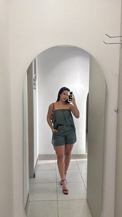 Conjunto short + túnica tomara que caia