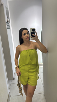 Conjunto short + túnica tomara que caia na internet