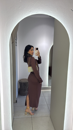 Vestido Poliamida manga cumprida - Loja Maria Cereja