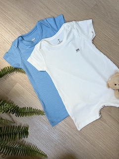 Kit Romper Macaquinho Menino Liso
