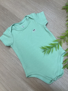Body de Manga Menino Verde