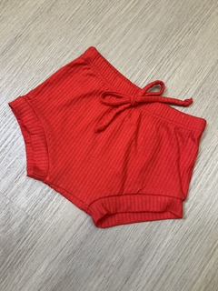 Tapa Fralda Shortinho Menina Vermelho