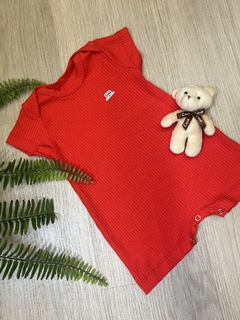 Romper Macaquinho Menina Vermelho