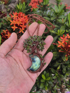 Colar Floresta Lunar • Labradorita - loja online