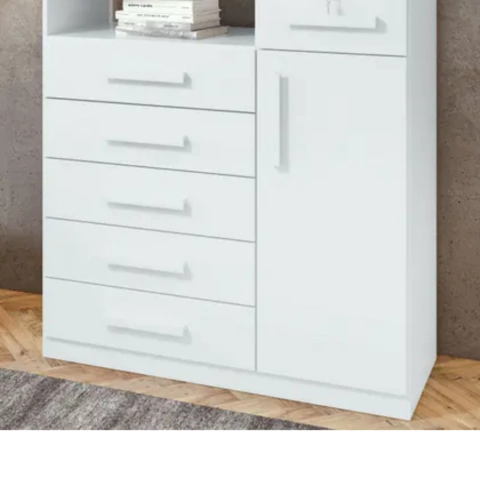 Achamos uma oferta melhor Cômoda Sapateira Da Vinci Branco Brilho - comprar online